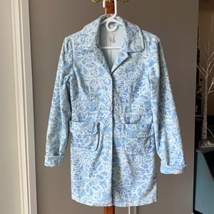 Anthropologie Odille Powder Blue Casual Coat Sz 8
